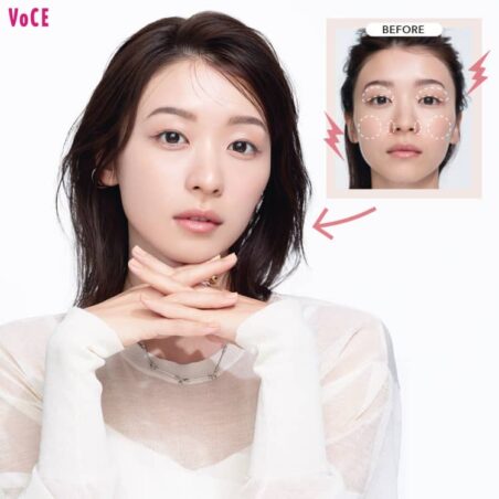 VOCEウェブサイトにて、長井かおりがメイク解説をする【赤み消しベースメイク】頬・小鼻・目周りのパーツ別で徹底隠しが、公開されました。